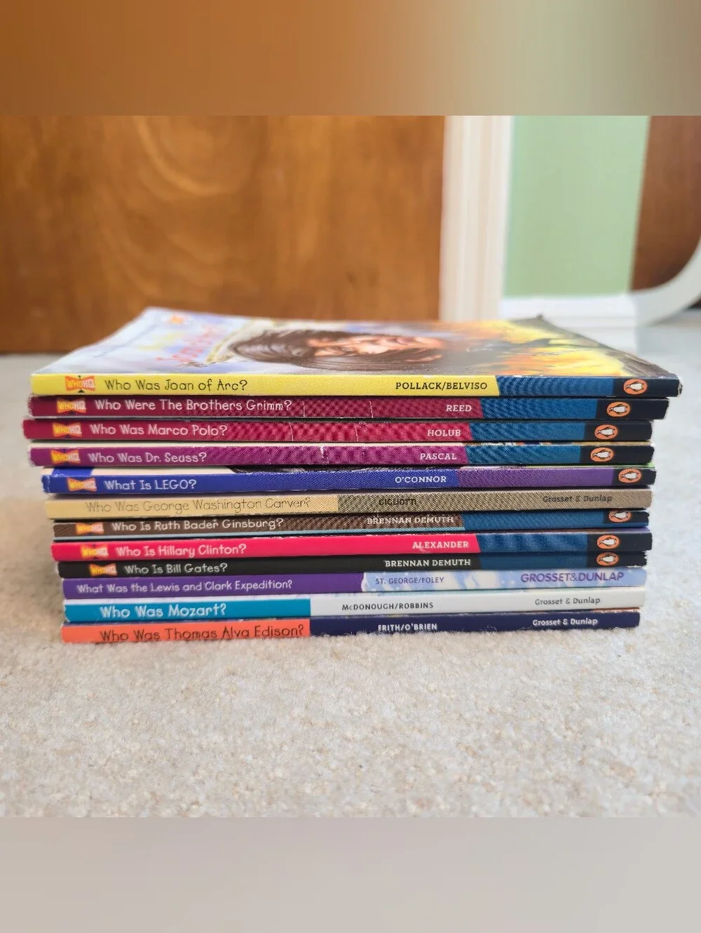 Lot of 12 Who/What/Where Was Biography History chapter books -  Who's Who